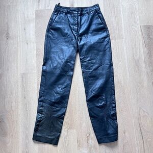 Aritzia | Babaton | Faux Leather Straight Leg Pants | Size 2